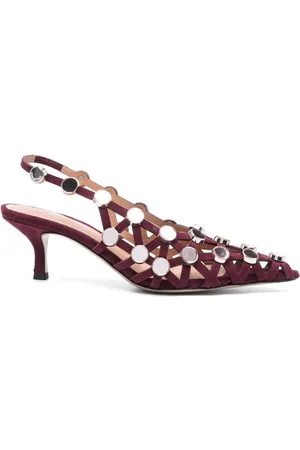 The Attico 50 mm Grid slingback-pumps