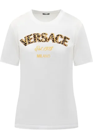 VERSACE T-shirt med logobroderi