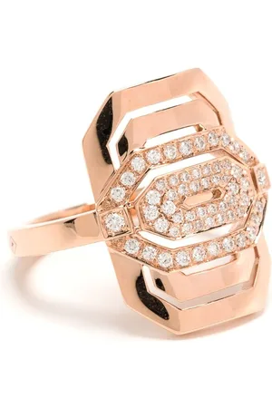 Statement Cocktail-ring med diamant i 18 karat rødguld