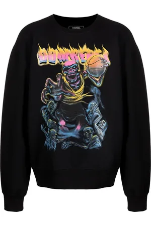 DOMREBEL Sweatshirt med basketbones-tryk