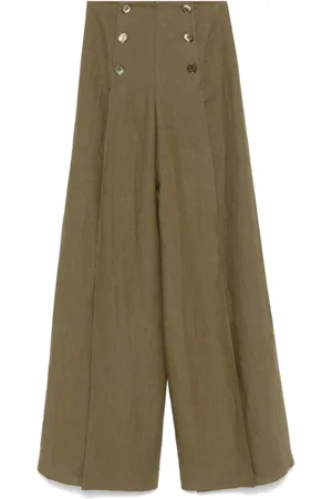 Ralph Lauren Uldbukser med svaj og plisseret detalje