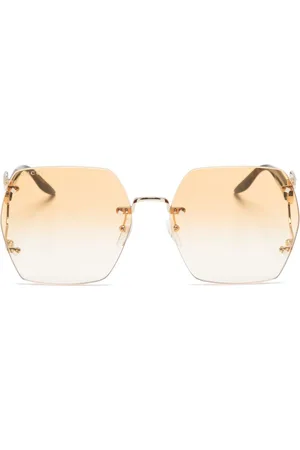 Gucci GG solbriller med geometrisk stel