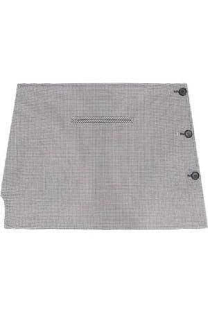 Courrèges Kort oblique-nederdel med houndstooth-mønster