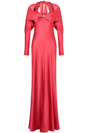 Alberta Ferretti Lang kjole i satin