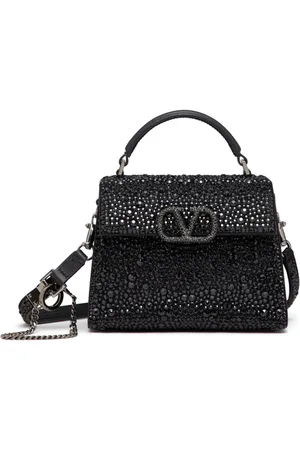 VALENTINO GARAVANI VSicily tote i læder med krystaludsmykning
