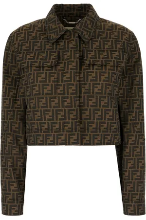 Fendi Cropped jakke med FF-motiv