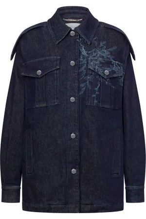 Alberta Ferretti Denimjakke med blomstertryk