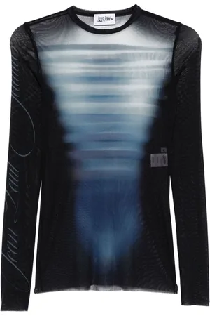 Jean Paul Gaultier Top i mesh med Le Male-tryk