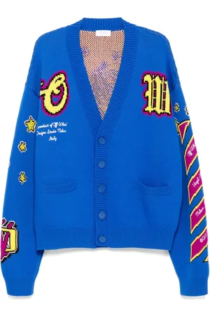 OFF-WHITE Cardigan i intarsiastrik