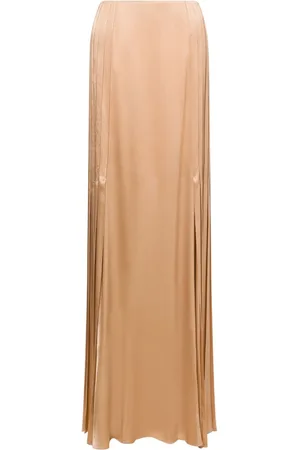 Alberta Ferretti Lang satinnederdel
