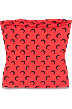 Marine Serre Top med monogram-mønster