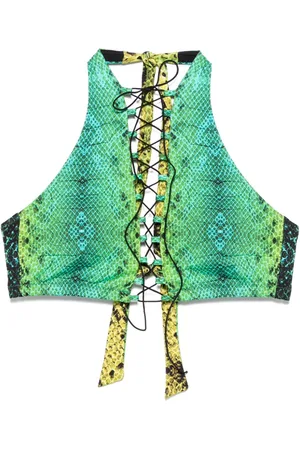 Noire Swimwear Bikinitop med slangetryk