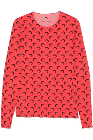 Marine Serre Top med monogram-mønster