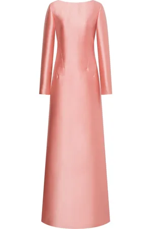 Alberta Ferretti Langærmet satin-kjole