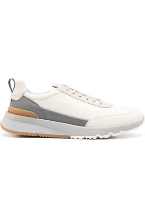 Brunello Cucinelli Sneakers i læder med broderet logo