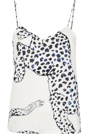 Desmond & Dempsey Pyjamastop med The Jaguar-tryk