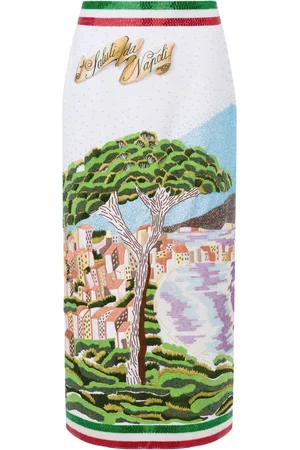 Moschino Midi-nederdel med perleudsmykning