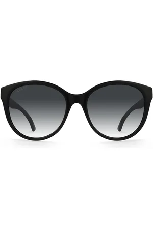 Gucci Sorte solbriller med rundt stel og logo