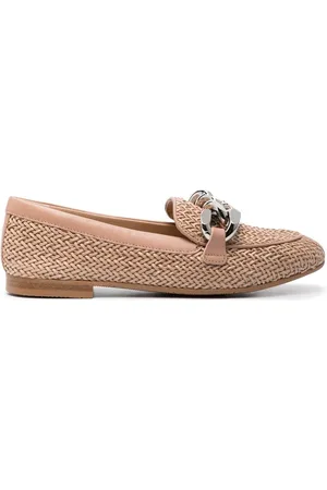 Casadei Vævede loafers med kædelink