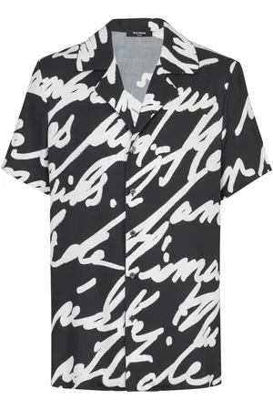 Balmain Skjorte med slogan-tryk