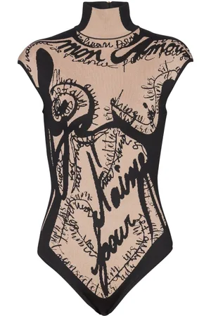 Balmain Bodysuit i jacquardstrik