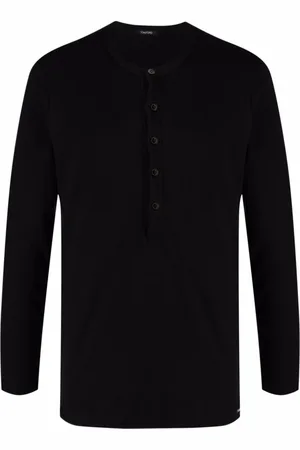 Tom Ford Henley T-shirt med rund hals