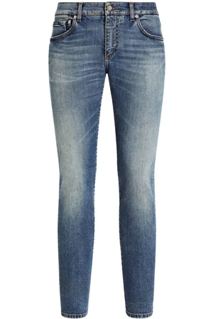 Dolce & Gabbana Jeans med smal pasform og whiskering-effekt