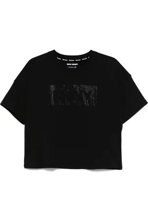 DKNY T-shirt med nitteudsmykning