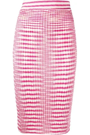 Missoni Stribet ribstrikket nederdel