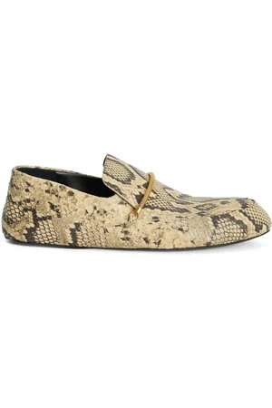 Jil Sander Loafers med slangeskindseffekt