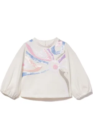 PUCCI Junior Marmo-udsmykket top