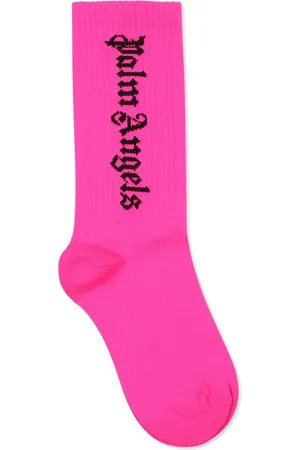 Palm Angels Intarsia-strikkede strømper med logo