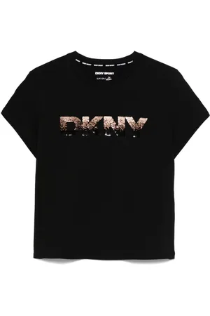 DKNY T-shirt med pailletudsmykning