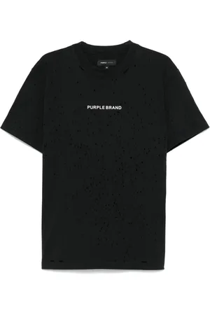 Purple Brand T-shirt med slitageeffekt