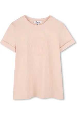 Chloé T-shirt med logobroderi