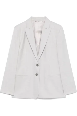 Calvin Klein Blazer i flannel med meleret effekt