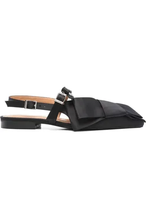 Ganni Big Bow slingback-ballerinaer