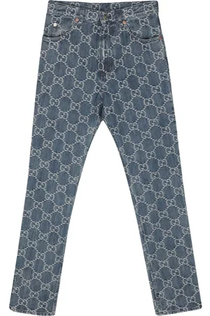 Gucci Jeans i GG-jacquard med lige ben og mellemhøj talje