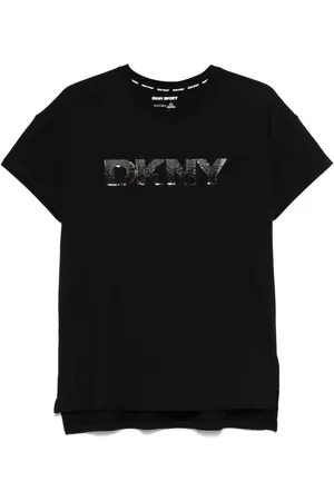 DKNY T-shirt med pailletudsmykning