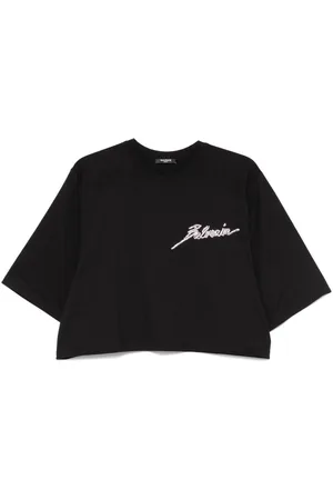 Balmain T-shirt med krystaludsmykning