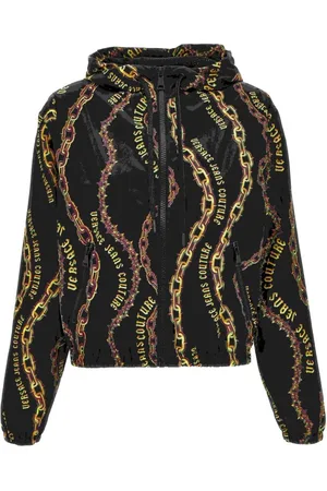 VERSACE Chain Couture-hættetrøje med lynlås