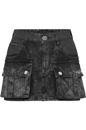 Philipp Plein Kort denimnederdel