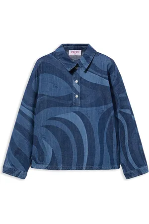 PUCCI Junior Skjorte med Marmo-tryk