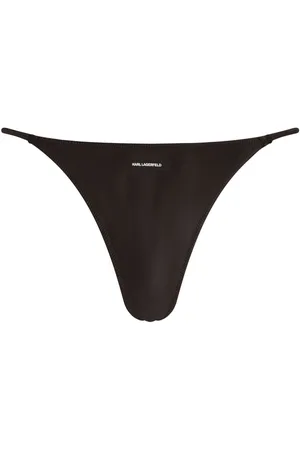 Karl Lagerfeld G-streng i satin med logoapplikation