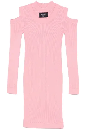 Balmain Kort ribbet kjole