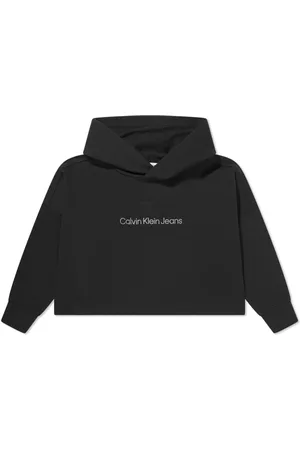 Calvin Klein Cropped hættetrøje med logotryk