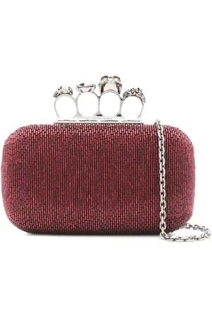 Alexander McQueen Perledekoreret Four Ring clutch