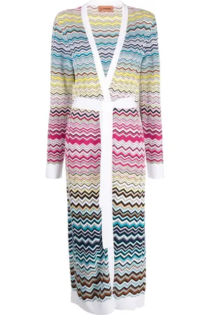 Missoni Cardi-frakke med zigzag-detalje og bælte
