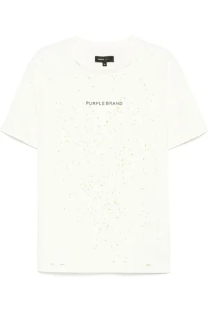 Purple Brand T-shirt med slitageeffekt