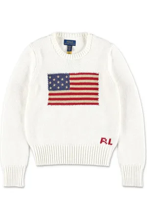 Ralph Lauren Trøje med rund hals og flag